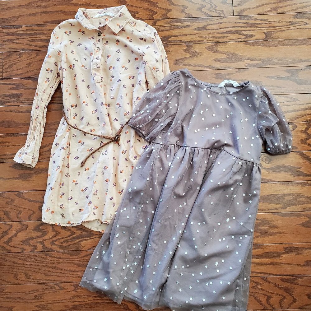 H&M Dresses (2) in Size 6X Polka dot- Floral with belt